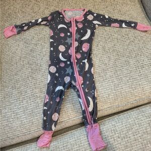 Pink To the Moon and Back Little Sleepies Zippy 6-12 months